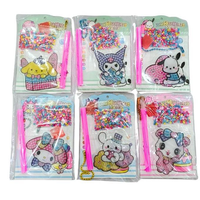 GHEduplay DIY Gantungan Kunci Karakter Mainan Edukasi Anak Lucu Sanrio Key Chain Disney Labubu dll 1