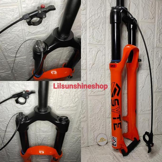 Fork Sepeda MTB 27.5 SYTE ST-C204 Alloy Shock Suspension AIR HIDROLIK Hydraulic T120 Oversize 28.6 L