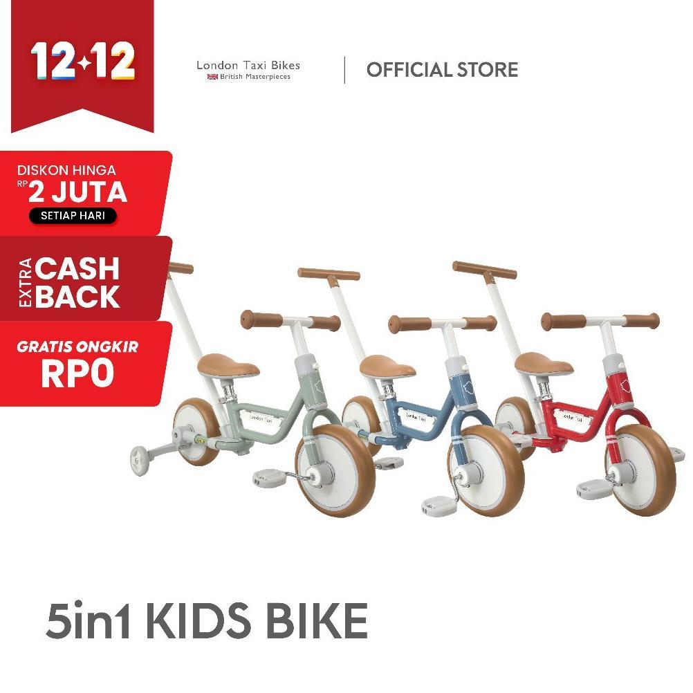 London Taxi 5in1 Kids Bicycle - Sepeda Anak Roda Tiga/Sepeda Dorong Anak/Balance Bike