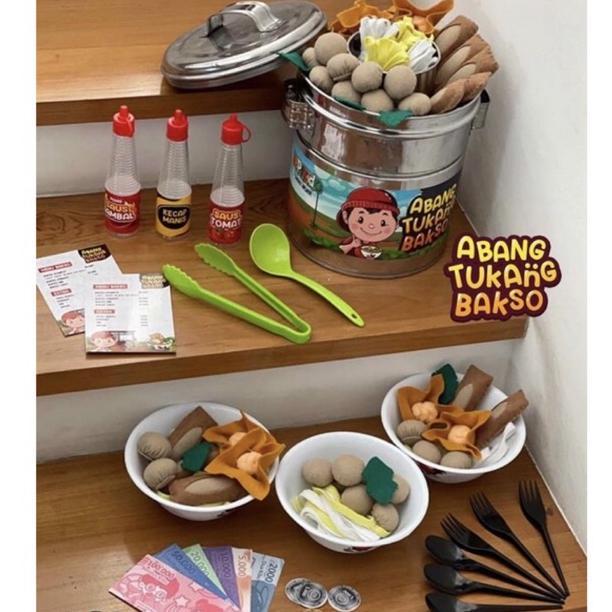 HEPIKIDO abang tukang bakso pretend play belajar bermain peran penjual dan pembeli bakso