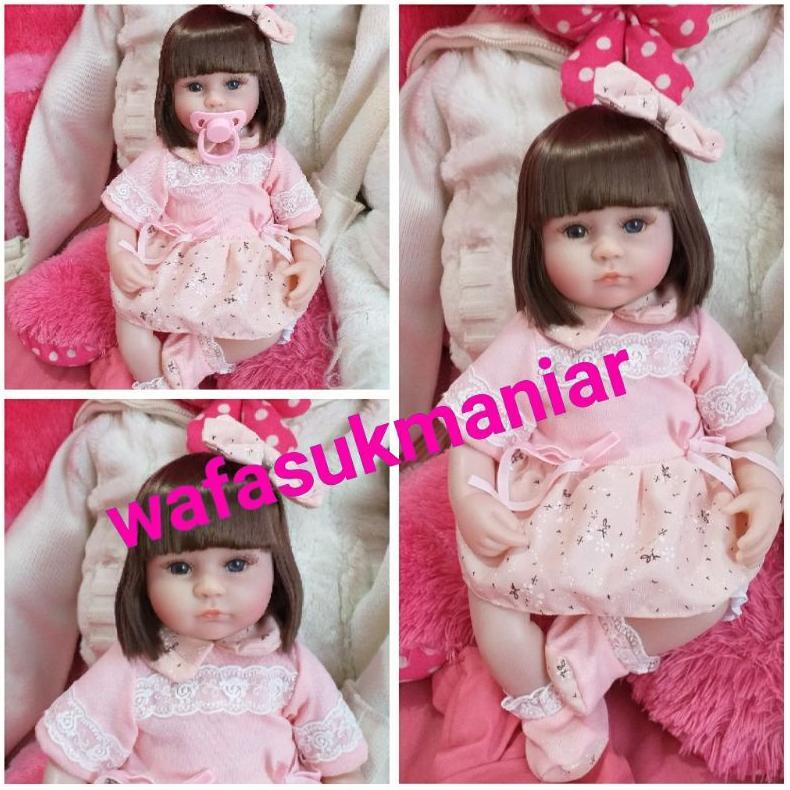 Boneka reborn cute silikon / boneka bayi silikon / boneka cantik / kado unik / kado anak