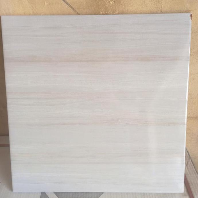 KERAMIK LANTAI 40X40 GLOSSY PUTIH SALUR-KERAMIK LANTAI GLOSSY KW 1