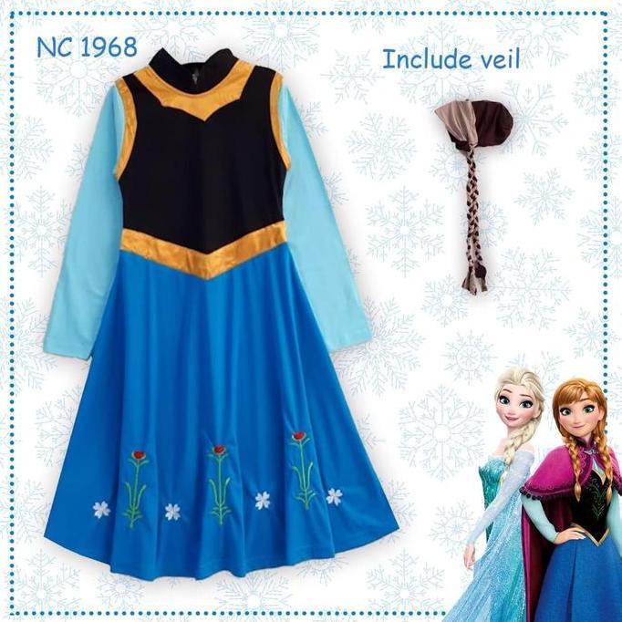 TERMURAH baju muslim elsa / frozen 2 READY STOCK
