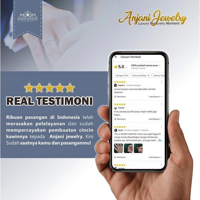 Cincin kawin couple Perak Free ukir nama