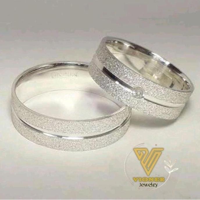 Cincin Emas Putih Couple G.