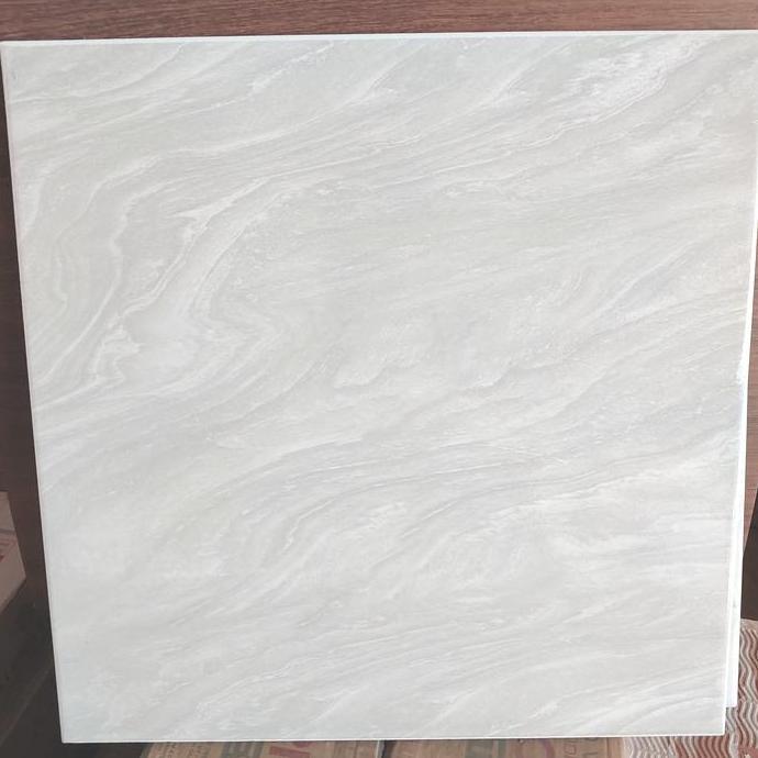 KERAMIK LANTAI 40X40 GLOSSY PUTIH BIRU MOTIF MARMER