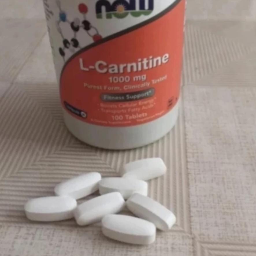 Now Foods L-Carnitine 1000 Mg 100 Tablets Boosts Cellular Energy Vegan Original