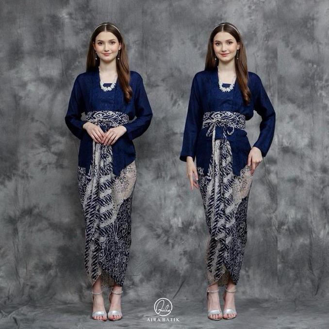 AIRA BATIK _ Clara One Set | Kebaya Wisuda | Batik Viscose | Kebaya modern | Batik Kebaya Kutubaru V