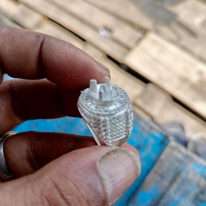 cincin perak microsetting teper dim 5,7x7,3size 23
