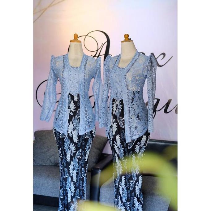 Kebaya kutubaru lengan balon Brukat modern kondangan wisuda lamaran premium