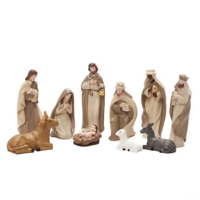 Patung Set Natal Pajangan Rohani Dekorasi Hiasan Patung Yesus Lahir Nativity Christmas Cradle Kualit
