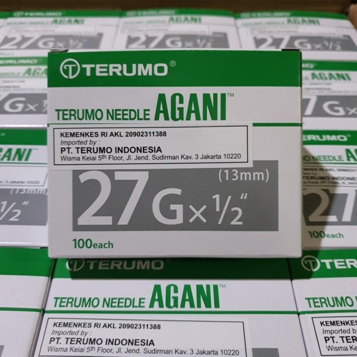 Needle Terumo 27 G AGANI/ Terumo Needle 27 AGANI / Jarum Terumo 27G
