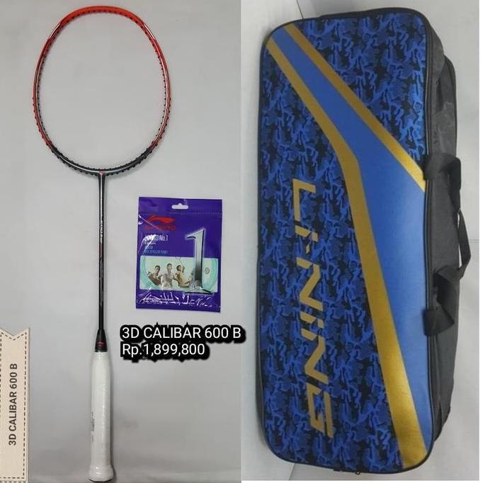 ASLI RAKET BADMINTON - LINING 3D CALIBAR 600B - GINAL READY STOCK