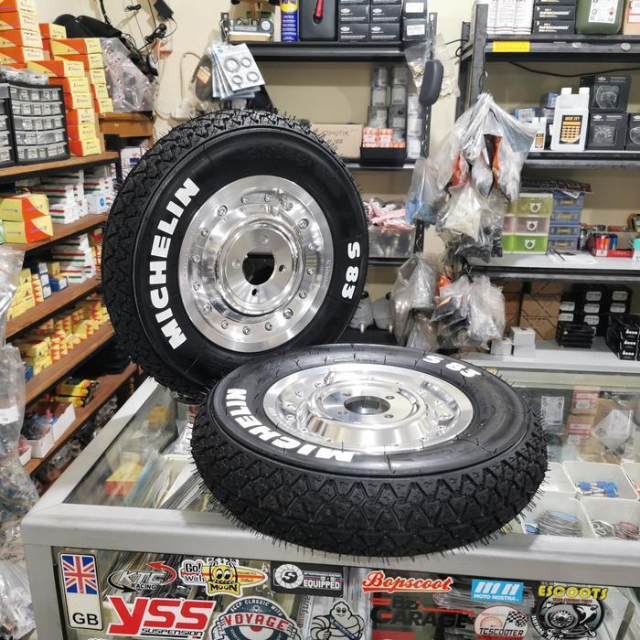 Velg Tubeless Modular VBB Ring 8 polish set Ban Michelin s83 classic