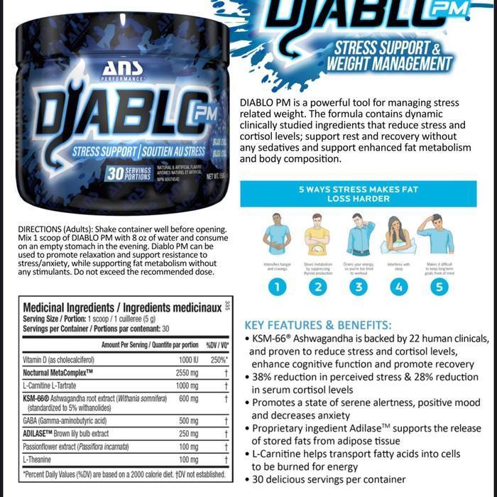 ANS DIABLO PM FAT BURNER POWDER 30 SERVINGS