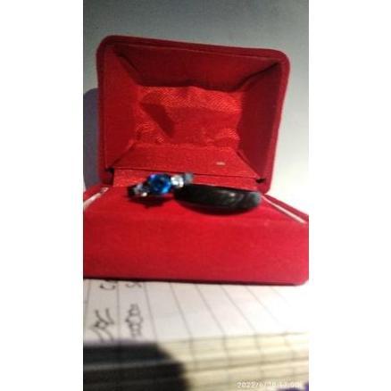 cincin nikah rustik hitam cincin hitam permata biru cincin 2022