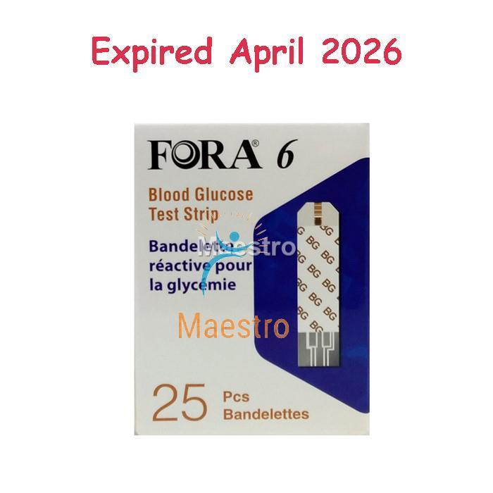 Strip Gula Darah Fora 6 Isi 25 Stik Tes Cek Blood Glucose Gds