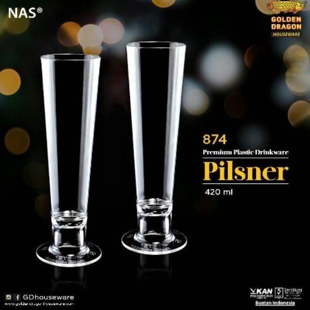 Bestone- Gelas Mika Akrilik Premium Dragon | Gelas Jus Pilsner Cocktail 874