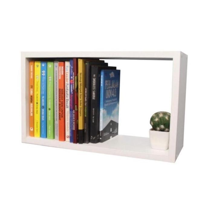 YGM Rak Kotak Dinding Minimalis - Rak Buku Ambalan Minimalis - Rak Gantung
