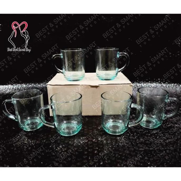 Bestone- Gelas kopi / teh gagang 250ml BBC 255 / Gelas Kopi Kaca Beling