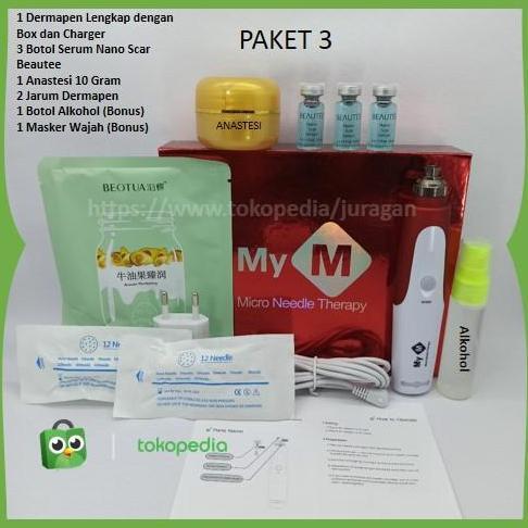Dermapen MYM BB Glow Derma Pen, Anastesi dan 3 Serum [terbaik]