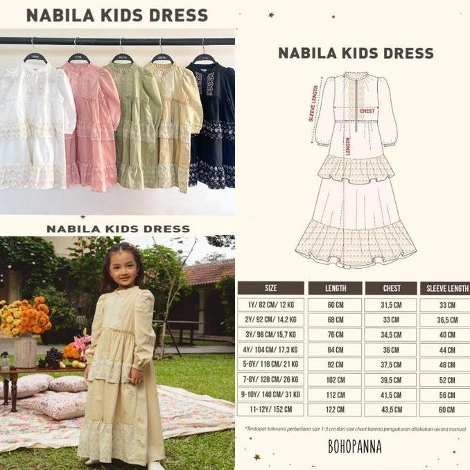 Super Promo, Bohopanna - Nabila Dress Bohopanna- Nabila Kids Dress - Nabila Baby Dress