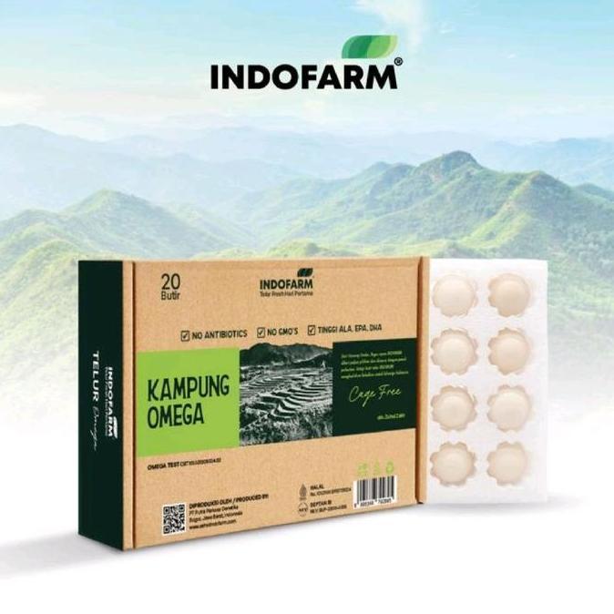 Telur Ayam Kampung Omega 20 Butir Indofarm