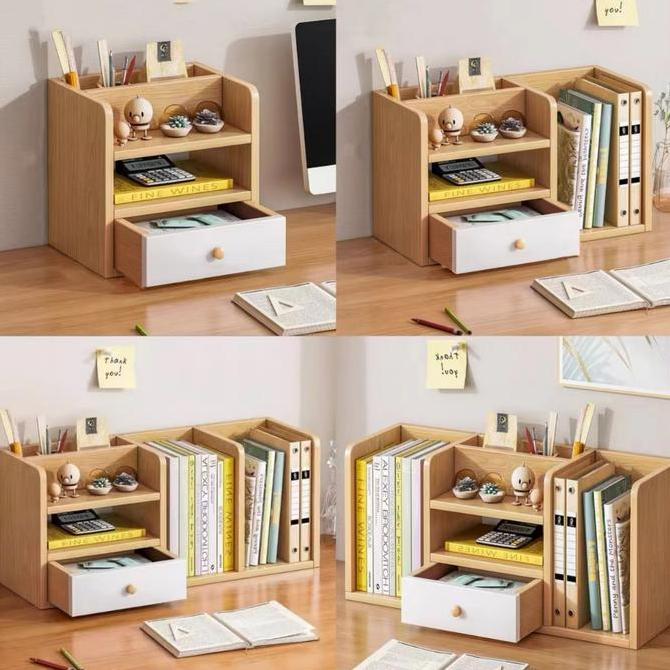 Highline Meja Rak Rak Buku Multifungsi Rak Organizer Meja