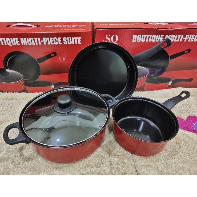 Grosir Sqrs Panci Set 3In1 Panci Teflon Wajan 3In1 Anti Lengket Original Murah