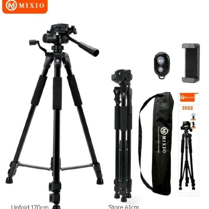 MIXIO 3522 170CM PRENIUM Tripod+Bluetooth Remote+BAG Profesional