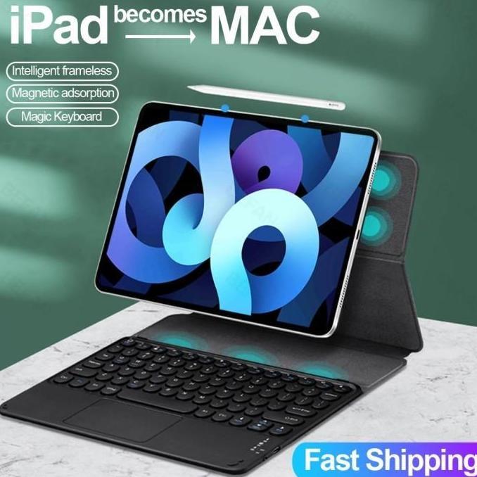 TERMURAH - Casing iPad Pro 11 inch 12 inch 2018/2020/2021 iPad air 4 Case with keyboard bluetooth