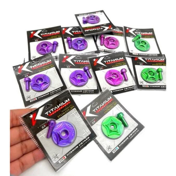 Baut Titanium Sensor tutup Koin Titanium Idling Stop Vario 125/150 All New BEAT SCOOPY PCX ADV MATIC