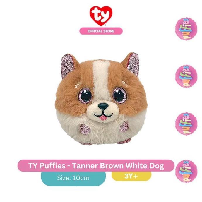 Grosir Ty Puffies Tanner Brown Dog - Boneka Anjing