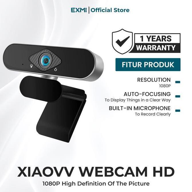Xiaovv USB Camera Webcam Vlogging 1080p | Webcam PC Komputer with Mic