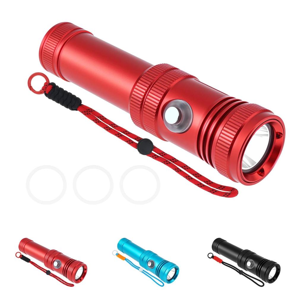 T40 Professional LED Diving Flashlight Underwater 50M 4 Modes Light 90 Degree Beam 1000 Lumen Waterp