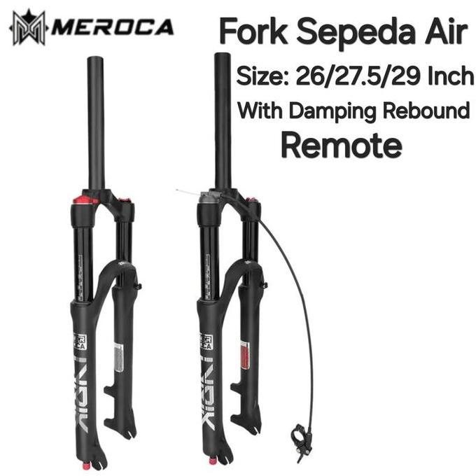 Promo Meroca Fork Air Angin Suspensi Sepeda MTB Fork OS Lurus Damping Reboun Diskon
