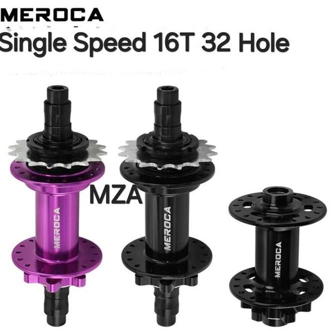 Promo Meroca Hub Freehub Single Speed Disc Brake 32 Hole 16T 5 Bearing Hub Sepeda BMX Dirt Jump Fixi