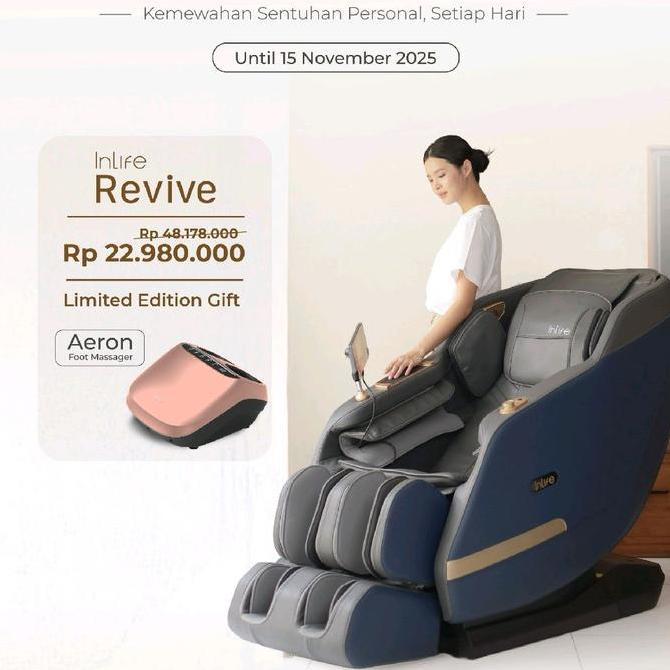 Advance - Kursi Pijat Full Body Inlife Revive | Massage Chair | Therapy Refleksi Tubuh Terapi Elektr