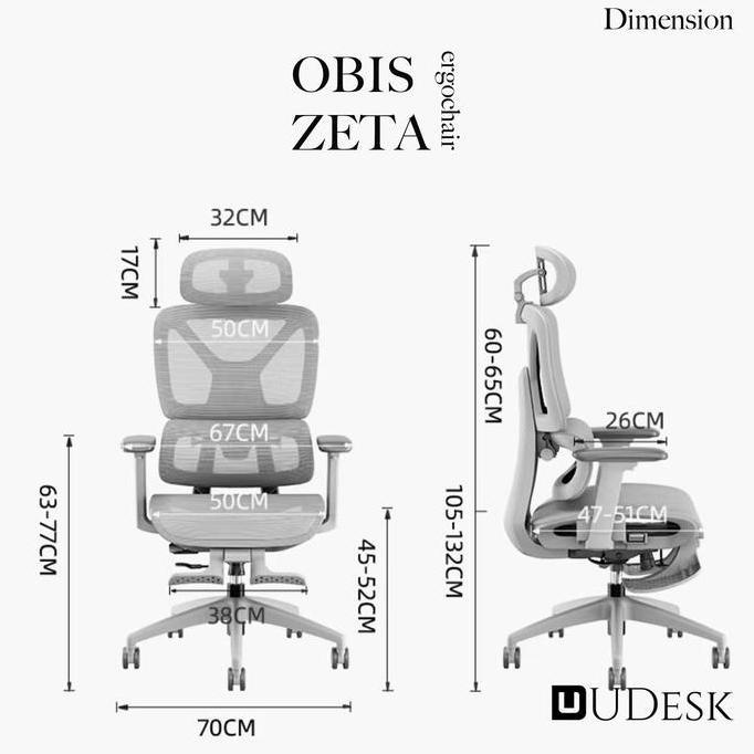 Gaming | Obis Zeta Ergonomic Chair For Office And Gaming With Footrest