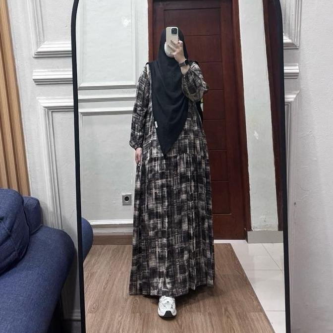 Grosir Anjani Dress Gamis Rayon Viscose Busui Friendly