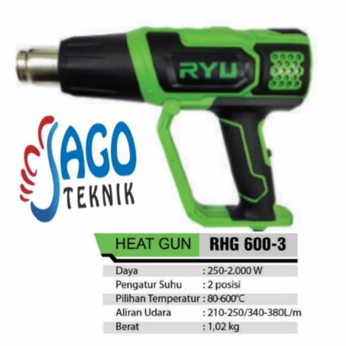 %$%$%$%$] Mesin Hot Gun Ryu RHG 600-3 Heat Gun RYU600-3 Hot Gun RHG 600 - 3