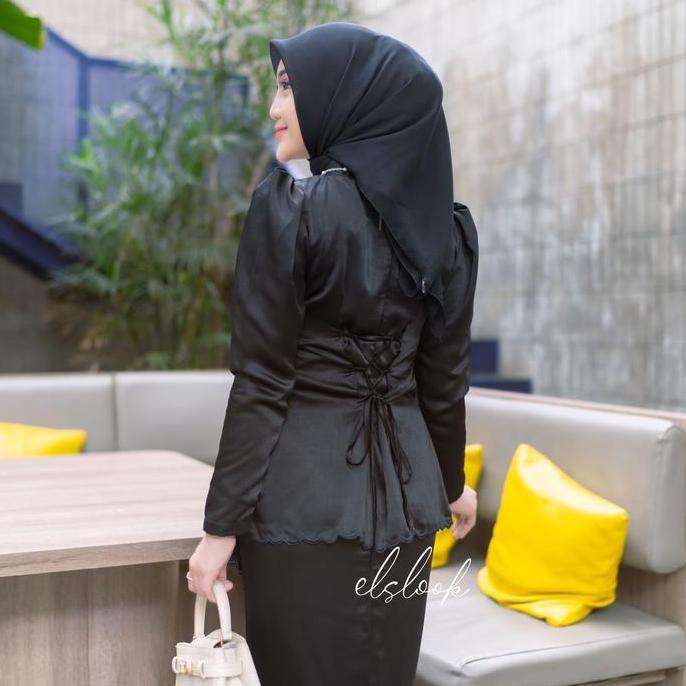 Newrelig- Syifa Set Kurung Kondangan Pesta Muslim Satin Dress Setelan Wanita