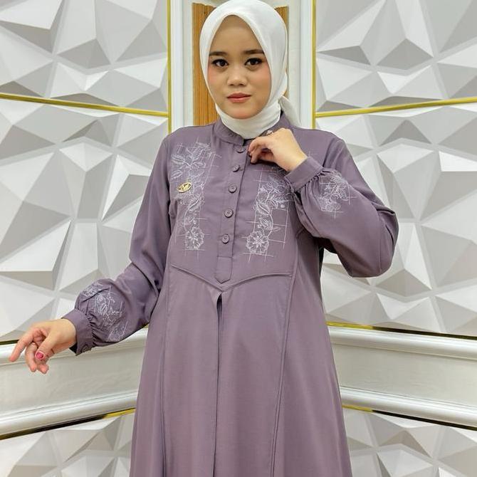 Grosir New Arrivalgamis Jasmine(Standar) Mix Bordir By Missrerestore Gamis Muslim Wanita Dress