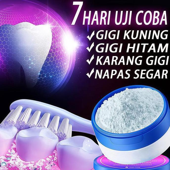 Givazila_store - BPOM 7 Hari Uji Coba - OUZI Bubuk gigi Plak Gigi Kuning Gigi Hitam Gigi Karang Gigi