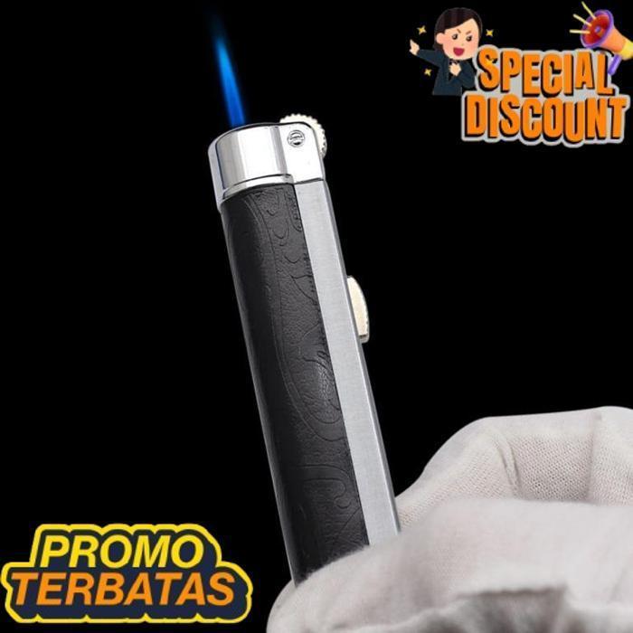 Terbaik Mancis Korek Api Bara Las Tabunng Kulit 375 Jet Torch Gas Lighter Dr-02