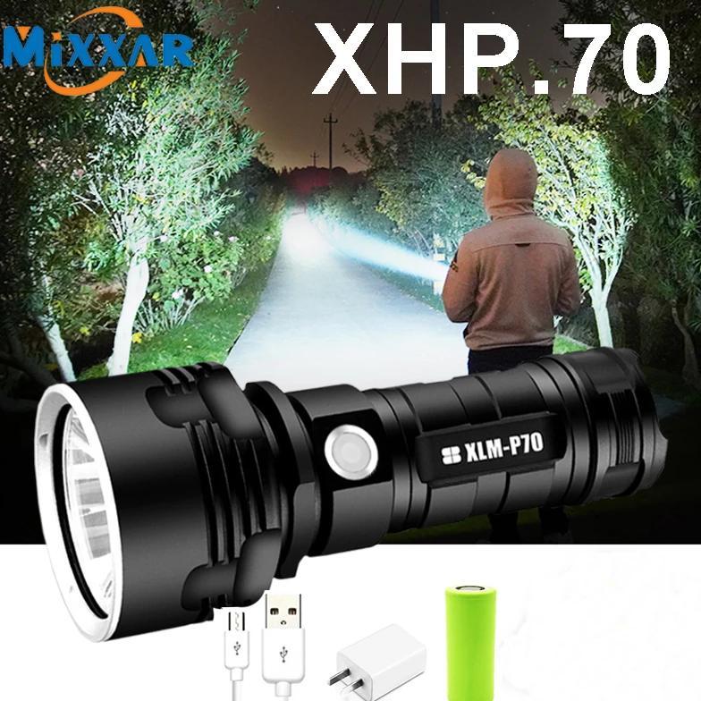 Z30 Super Powerful LED Flashlight XHP70 Tactical Torch USB Rechargeable Linterna Waterproof Lamp Ult