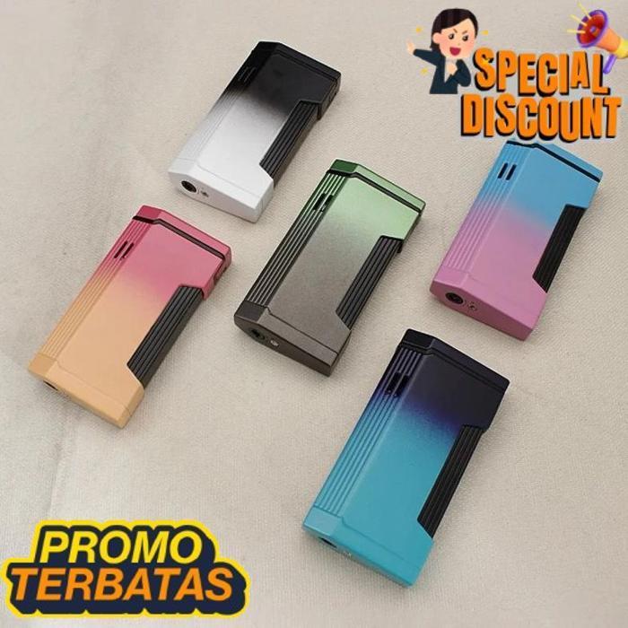 Terbaik Mancis Korek Api Bara Gas Dual Jet Torch 2 Api Korek Api Anti Angin Isi Ulang Gift Dr-02