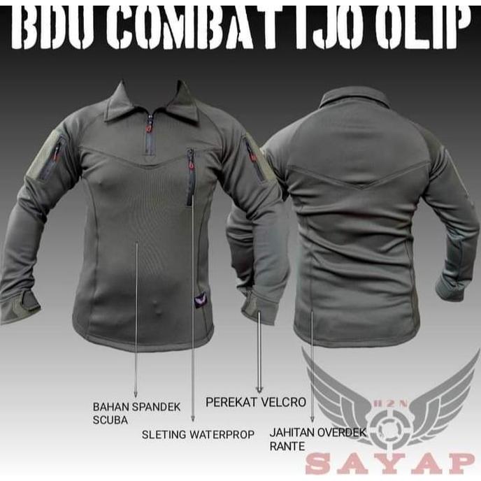 BAJU KAUS LENGAN PANJANG KAUS TACTICAL TNI PRIA FULL SCUBA