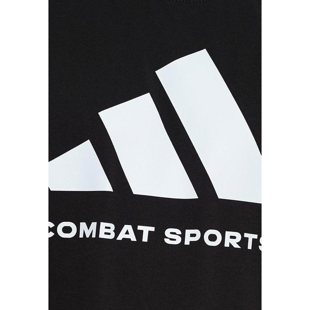 ADIDAS COMBAT THREE STRIPES T-SHIRT BLACK - ADIDAS COMBAT KAOS HITAM