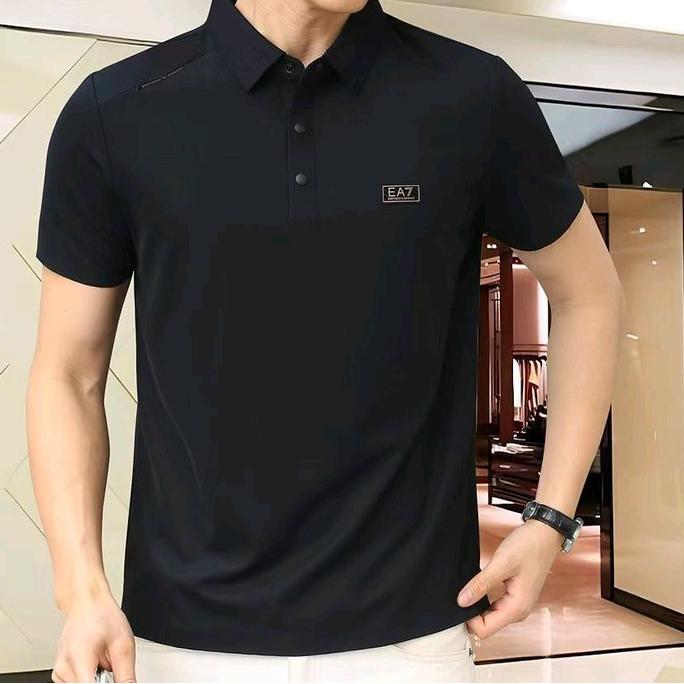 KAOS KERAH BRANDED PRIA A'RM 5801 BLACK MIROR